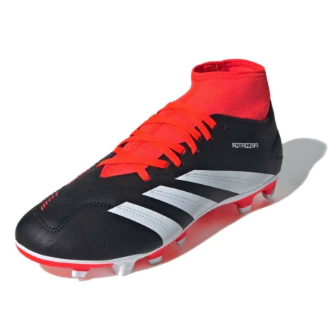 Chuteira Campo Adidas Predator Club Sock 24 Preta e Vermelha Original