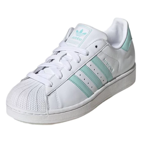 Tênis Feminino Adidas Superstar II Branco e Verde Original