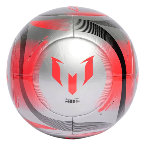 Bola Campo Adidas Messi Club Prata e Vermelha Original