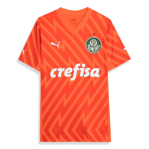 Camisa Palmeiras 2024 Laranja Uniforme 3 Goleiro Torcedor Puma Original