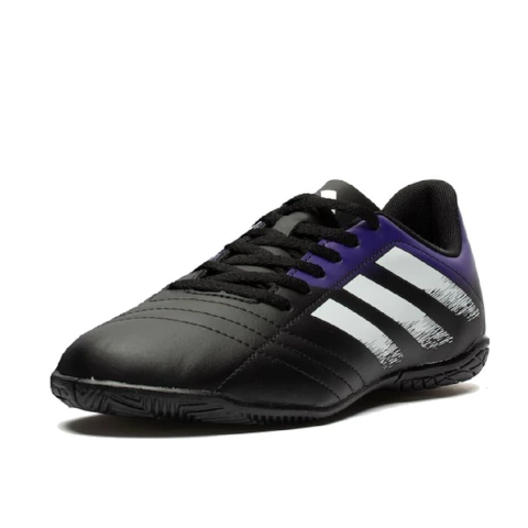 Chuteira Infantil Salão Adidas Rabisco Preta e Roxa Original