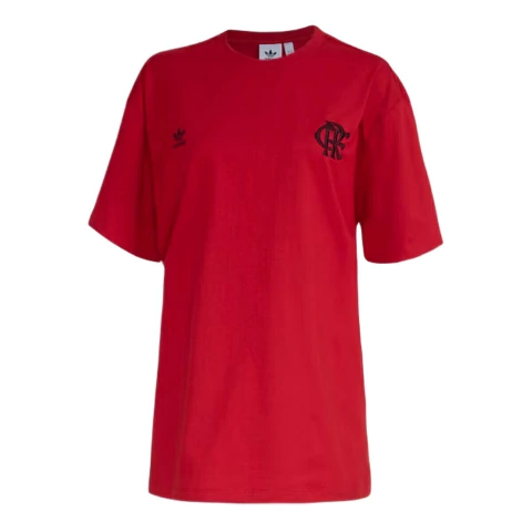 Camiseta Feminina Flamengo Vermelha Adidas Originals OG ES TEEW