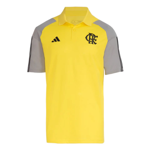 Camisa Flamengo Polo Amarela Comissão Técnica 2024 Adidas Original