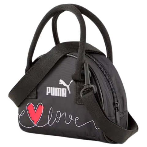 Mini Bolsa Feminina Puma Valentine´s Mini Grip Preta Original