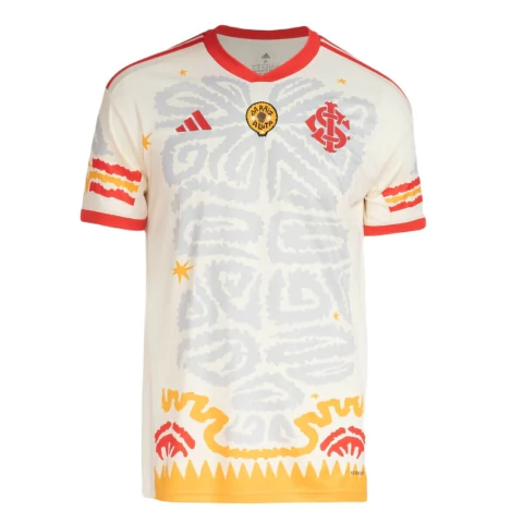 Camisa Internacional Consciência Negra 2023 Bege Adidas Original