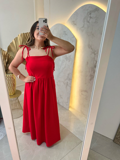Vestido alças laço - loja online