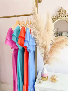 Vestido longo chiffon na internet