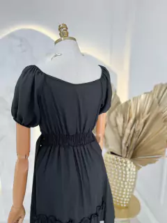 Imagem do Vestido Chiffon Drapeado - Preto