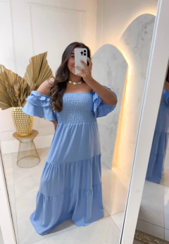 Vestido Lastex Manga - bybnstore