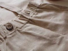 Bermuda de Lino Beige con Tirador en internet