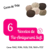 Kit 6 Novelos de Fio Amigurumi Soft - Cores de Pele