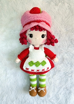 Boneca Moranguinho - Kit com Materiais e Receita Fio Amigurumi