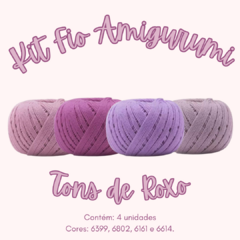 Kit Fio Amigurumi - Tons de Roxo