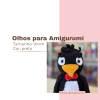 Olhos para Amigurumi 9mm - PRETO - 50 pares