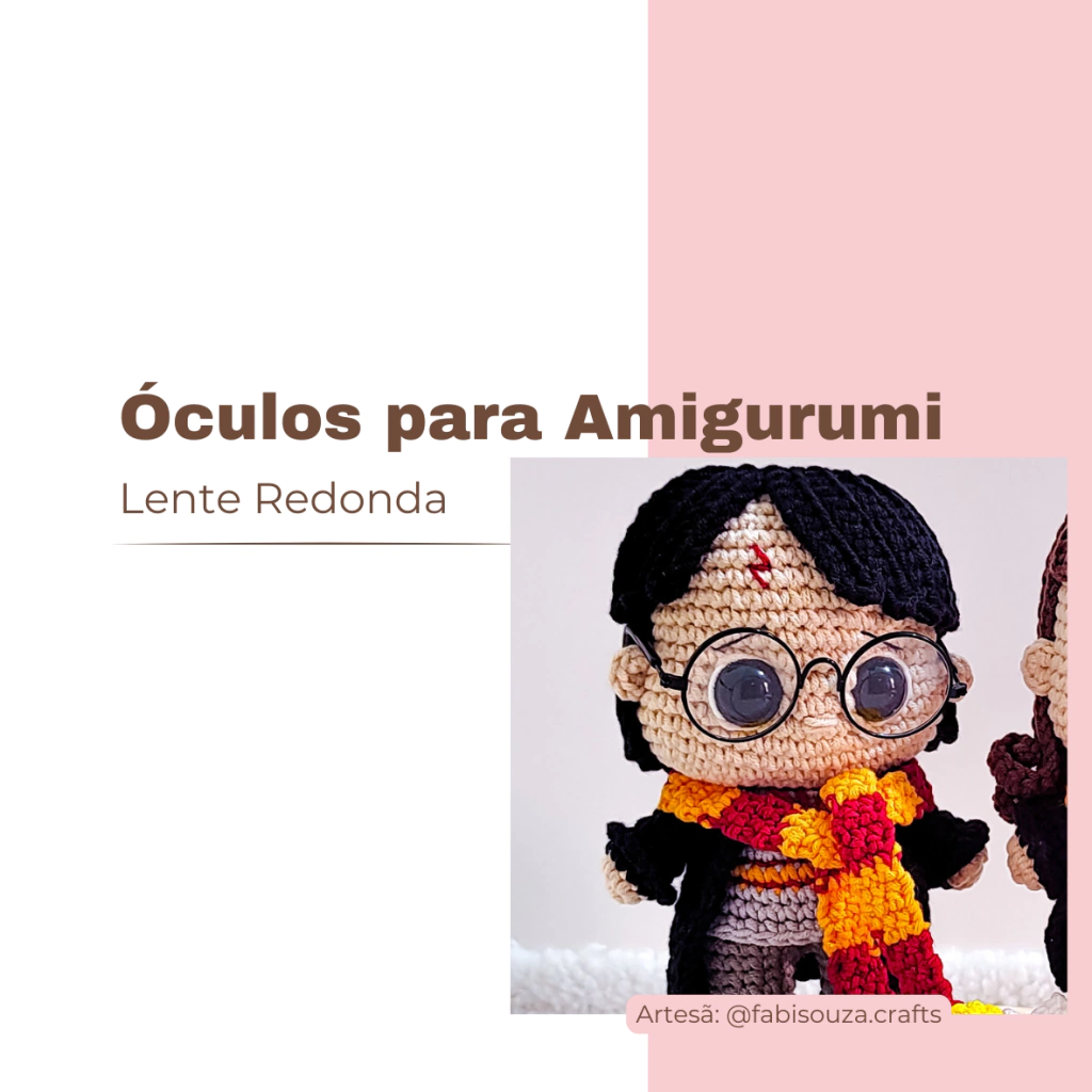 Óculos para Amigurumi - Lente Redonda