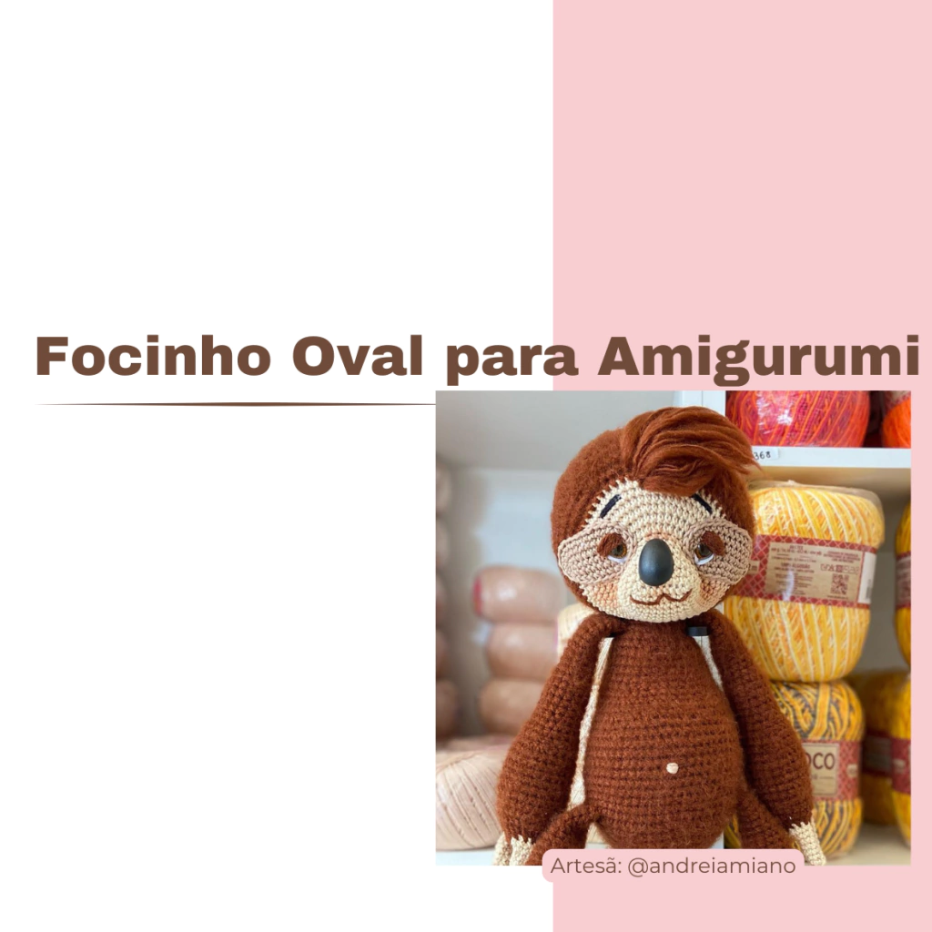 Focinho Oval para Amigurumi - 2 Unidades