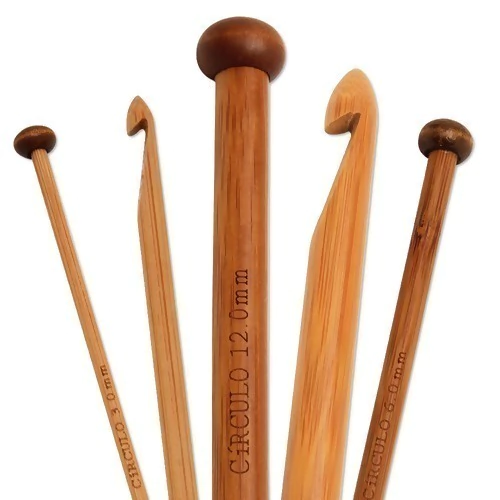 Agulha para Crochê Tunisiano em Bambu - Círculo