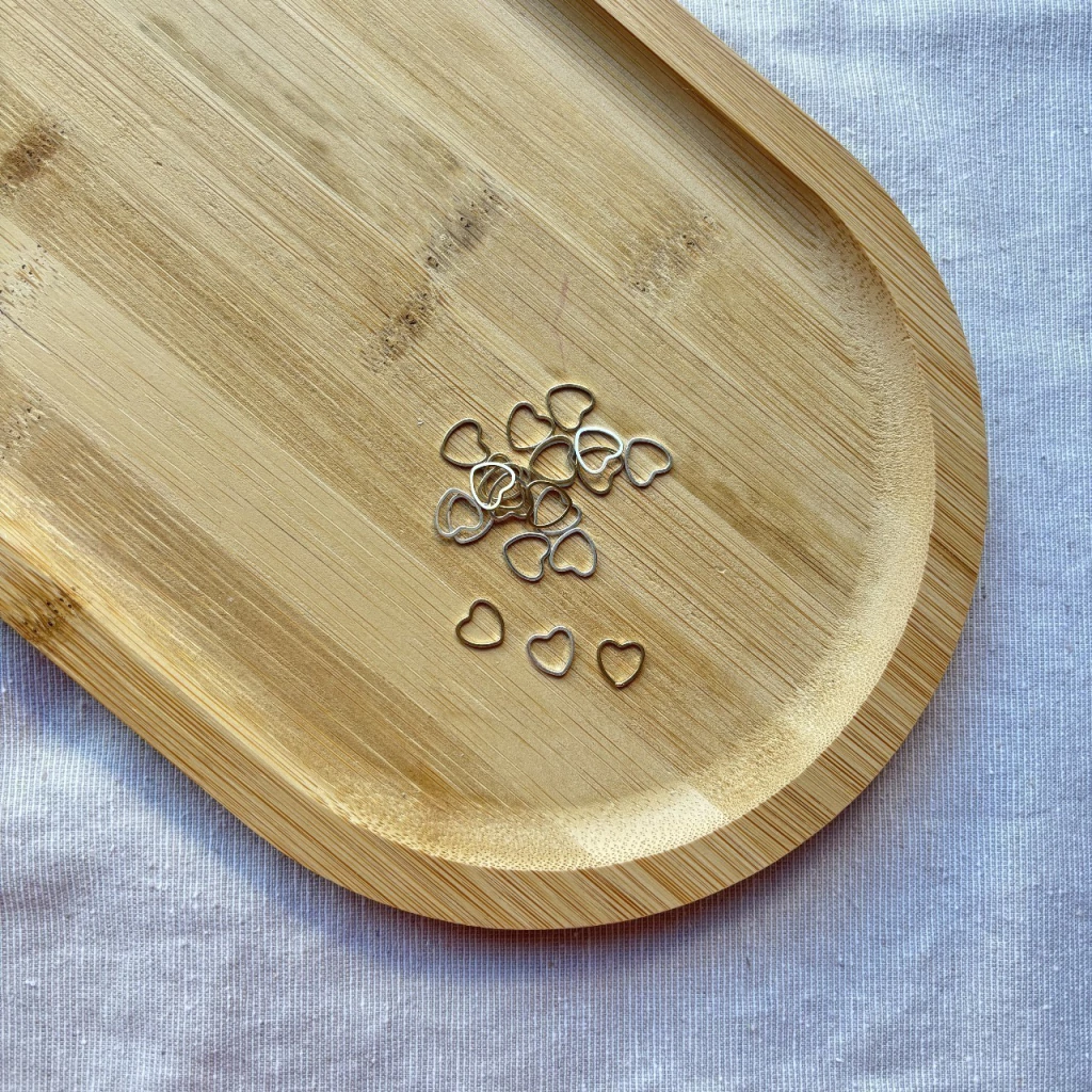 Marcador de Coração para Tricô