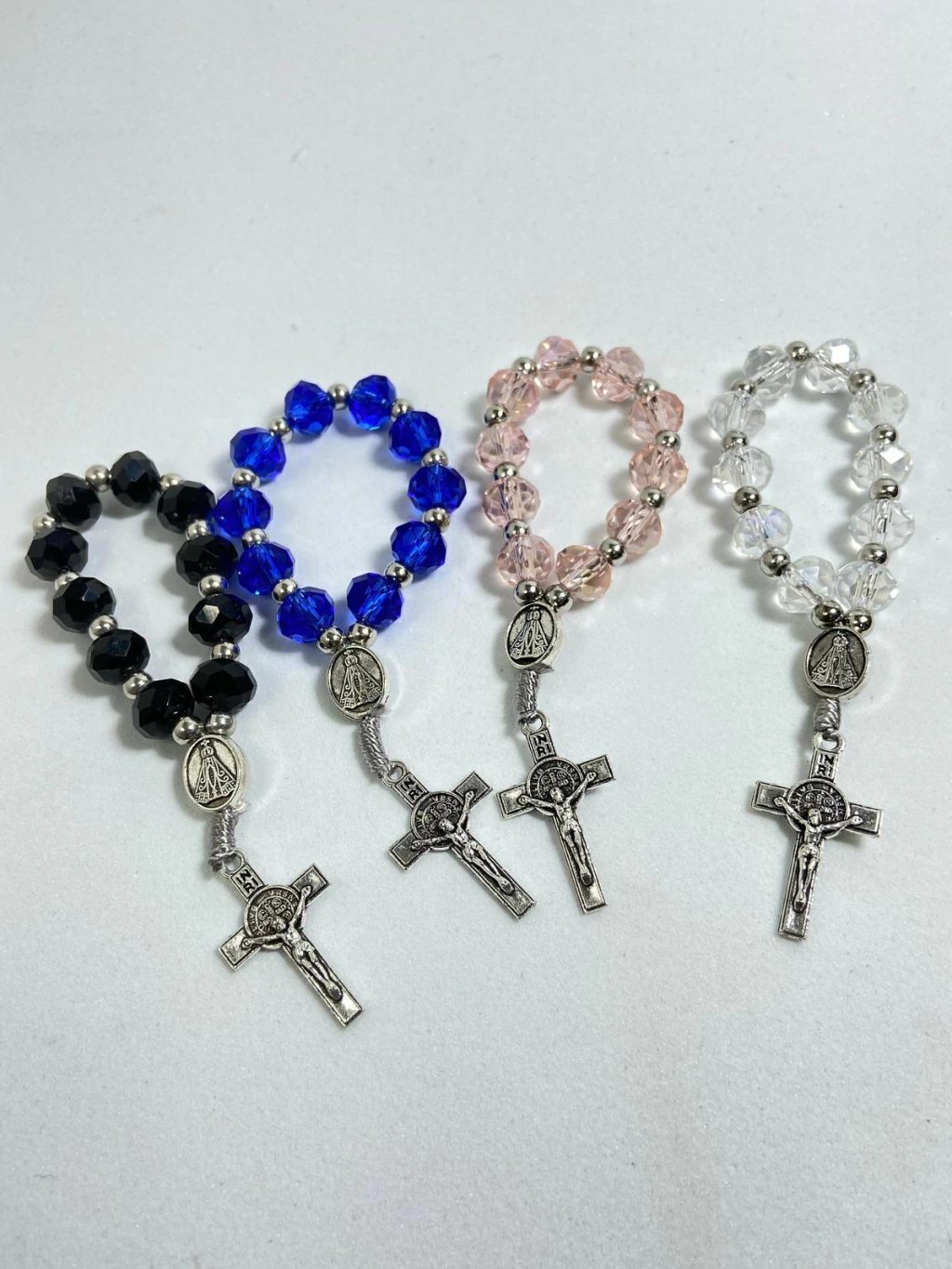 Mini Terços Dezena em Acrílico para Amigurumi de Santinhas 2 Un