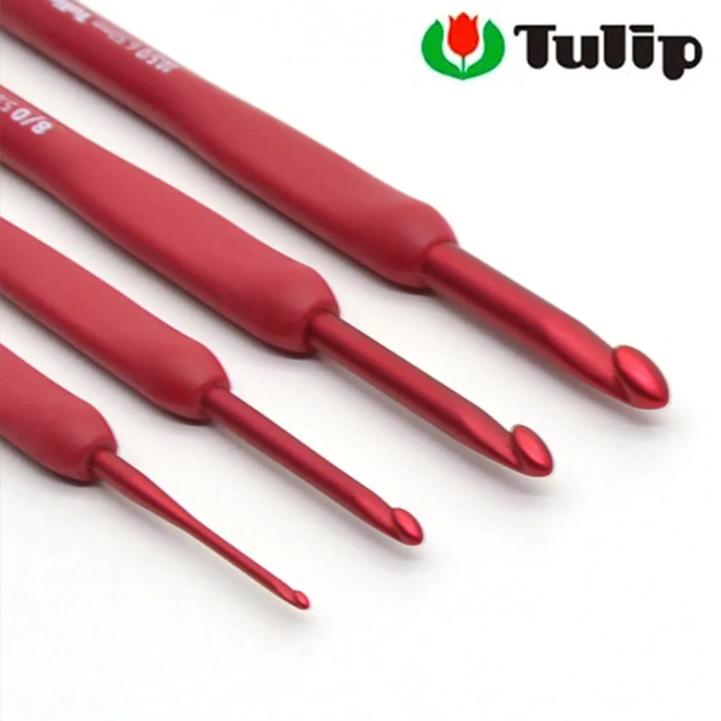 Agulha de Crochê com Cabo Emborrachado - Tulip - Coleção Étimo Red