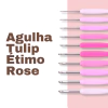 Agulha de Crochê Tulip Coleção Etimo Rosê com Cabo Emborrachado