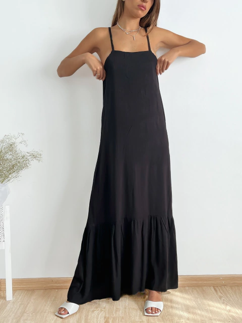 Vestido Fibrana con volados Abby