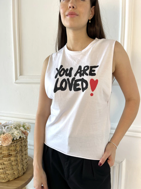 Musculosa algodón al corte sisa cavada Amada - comprar online