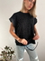Remera algodón amplia manga rebatible frente con strass Amiens - comprar online