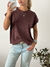 Remera algodón amplia manga rebatible frente con strass Amiens en internet