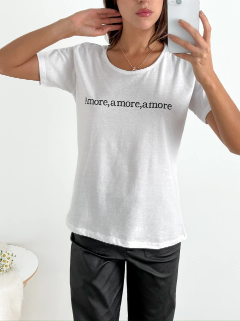 Remera algodon Amore kapmor - comprar online