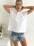 Remera algodon ancha sisa al corte Aperol - comprar online