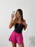 Short rustico con recorte superpuesto Arezzo - tienda online