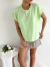 Remera amplia manga rebatible con strass Atocha - tienda online