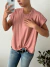 Remera amplia manga rebatible con strass Atocha