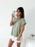 Remera amplia manga rebatible con strass Atocha en internet