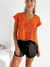 Chaleco crop trenzado escote en V Belgrado