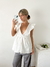 Blusa gasa rayón corte princesa volado y cinta para anudar en espada Bellagio - comprar online