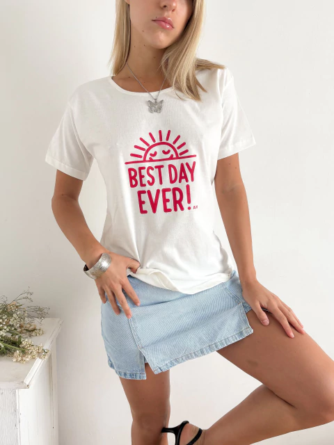 Remera algodón Best day - comprar online