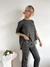 Remera amplia modal viscosa manga 3/4 con corte irregular Bimba - BENKA