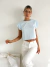 Remera jersey crop terminación al corte y hombreras Bitcoin - comprar online