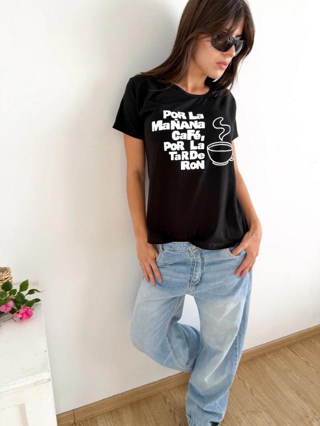 Remera algodón Café con ron