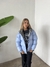 Campera puffer importada con capucha Canela