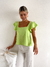 Blusa lino spandex doble volado Carioca