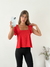 Blusa lino spandex doble volado Carioca - tienda online