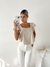 Blusa lino spandex doble volado Carioca - comprar online