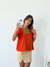 Blusa lino spandex doble volado Carioca - tienda online