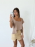 Blusa lino spandex doble volado Carioca