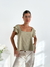 Blusa lino spandex doble volado Carioca - BENKA