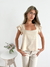 Blusa lino spandex doble volado Carioca - comprar online