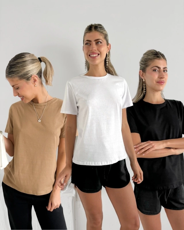 Pack x3 remera jersey lisa escote redondo Cloyster — imagen 5